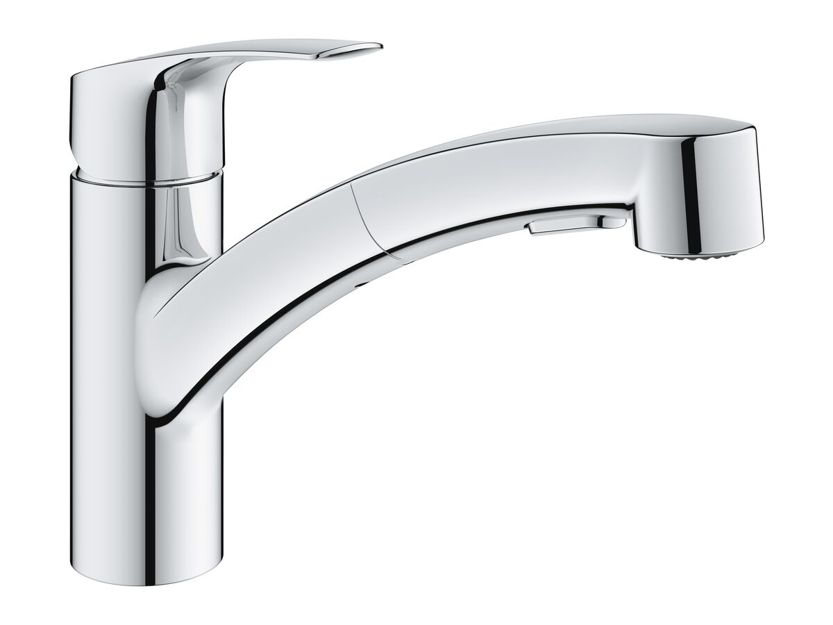 GROHE Eurosmart New Pull Out Sink Mixer Chrome Plated (4 Star)