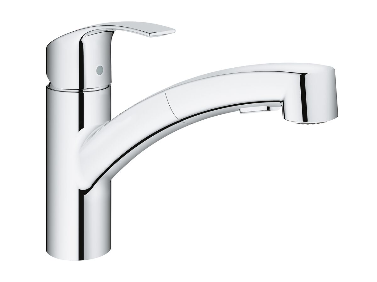 GROHE Eurosmart New Pull Out Sink Mixer Tap Chrome (4 Star)