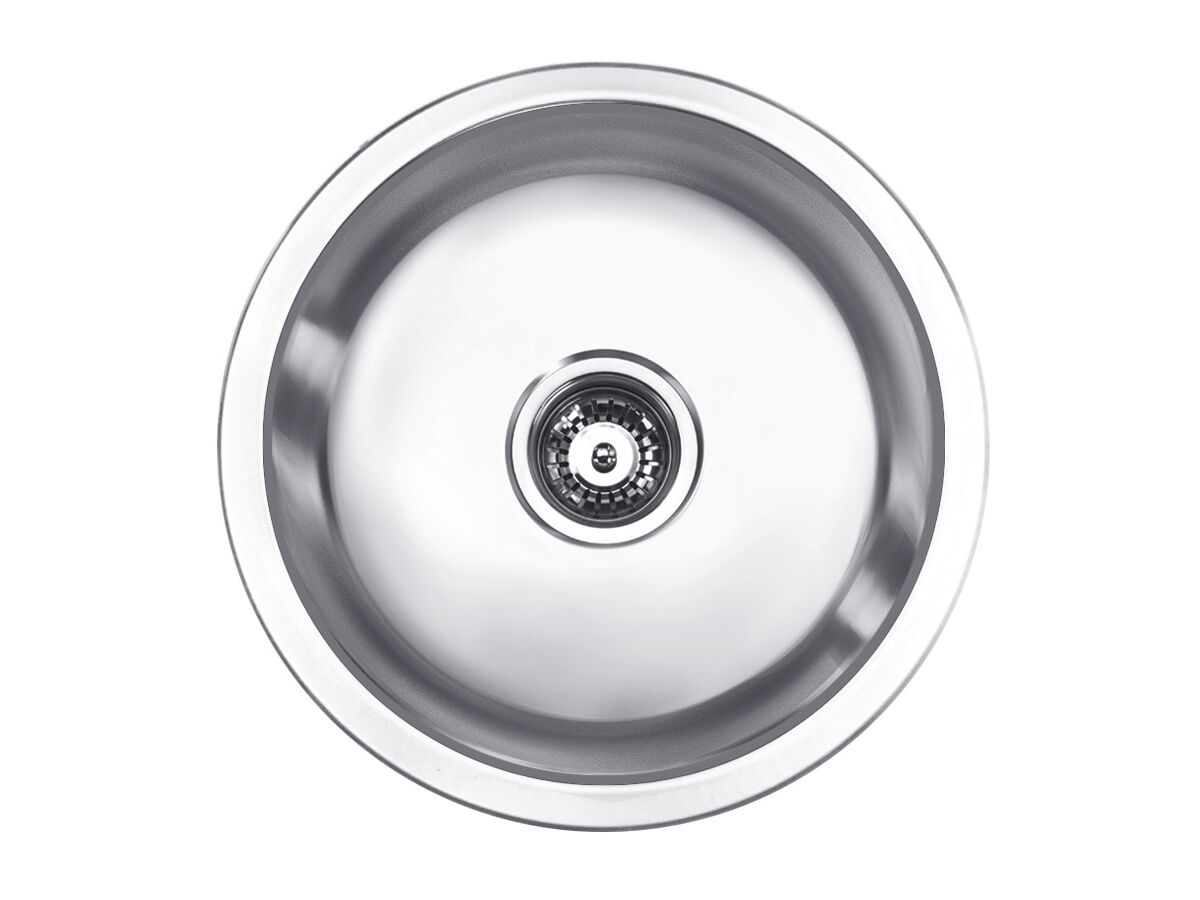 Posh Solus Round Inset/Undermount Sink No Taphole 430mm Stainless Steel