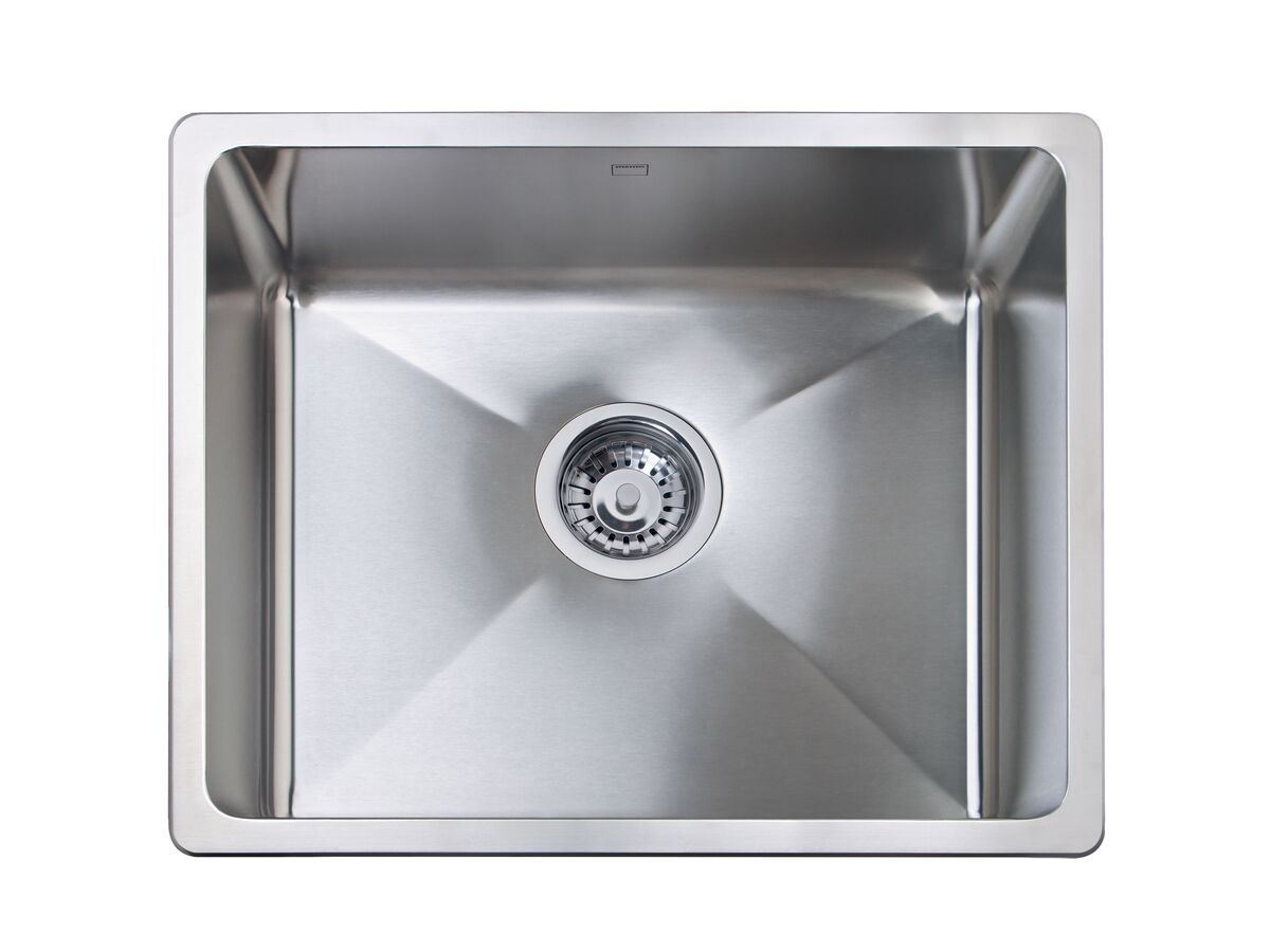Memo Hugo Extended Single Bowl Sink No Taphole Stainless Steel