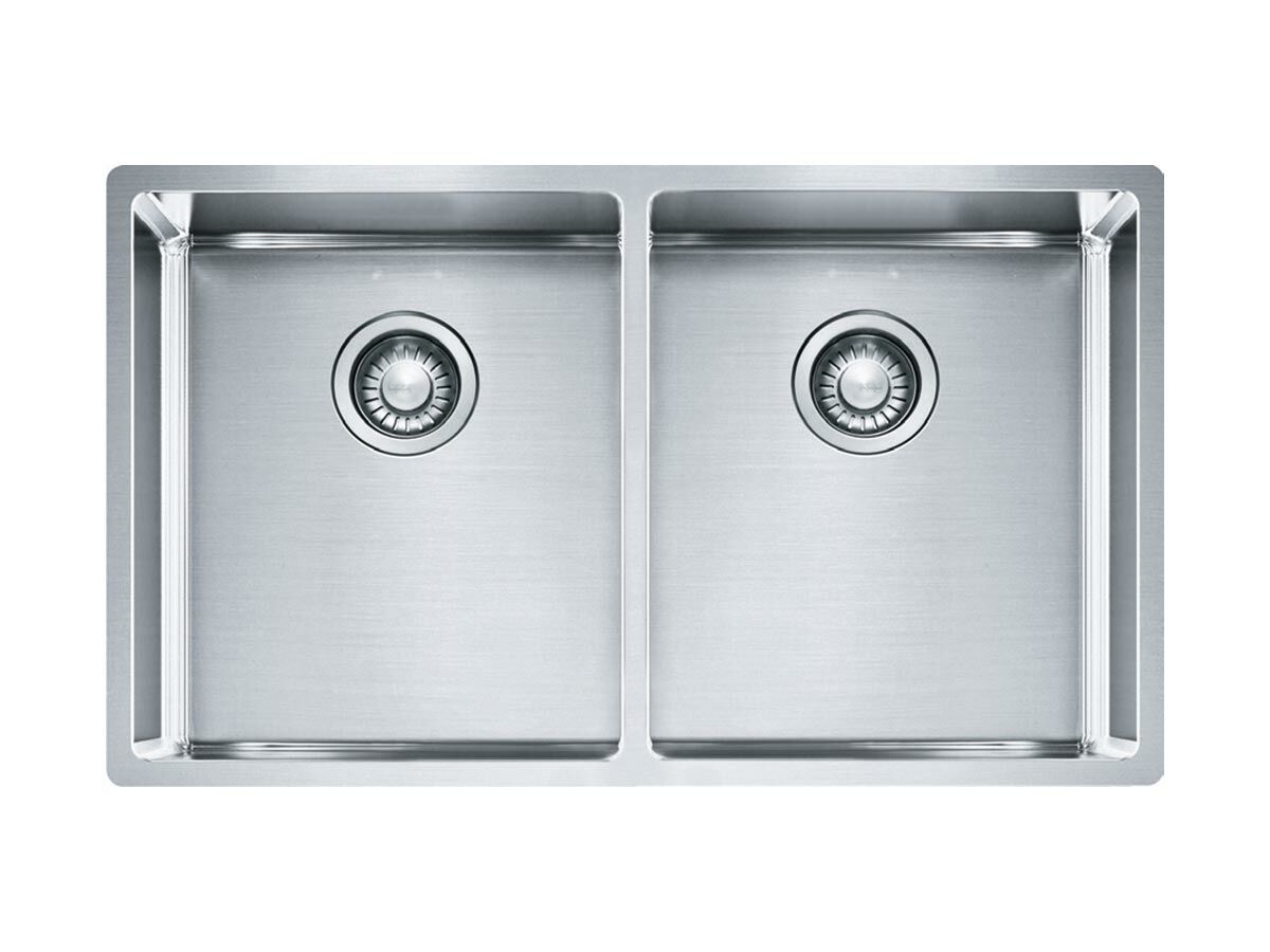 Franke Bow BXX220-36 Double Bowl Inset/ Undermount/ Flushmount Sink Only Stainless Steel