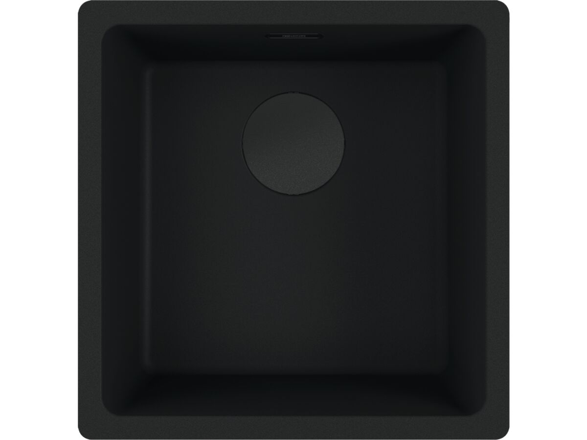 Franke City Fragranite Single Bowl 390mm Undermount Sink Matte Black