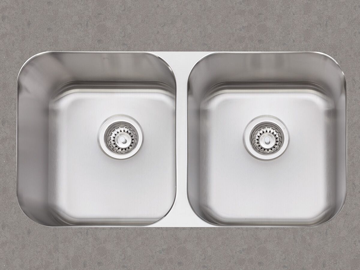 AFA Flow Double Bowl Undermount Sink No Taphole 796mm Stainless Steel