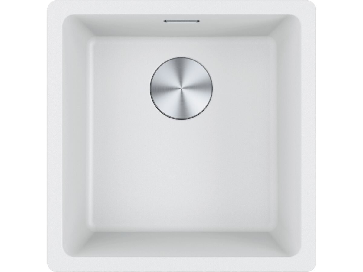 Franke City Fragranite Single Bowl 390mm Undermount Sink Polar White