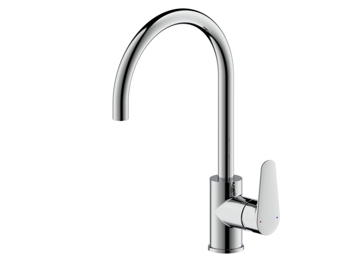 Posh Solus Gooseneck Sink Mixer Tap Chrome (5 Star) Lead Free