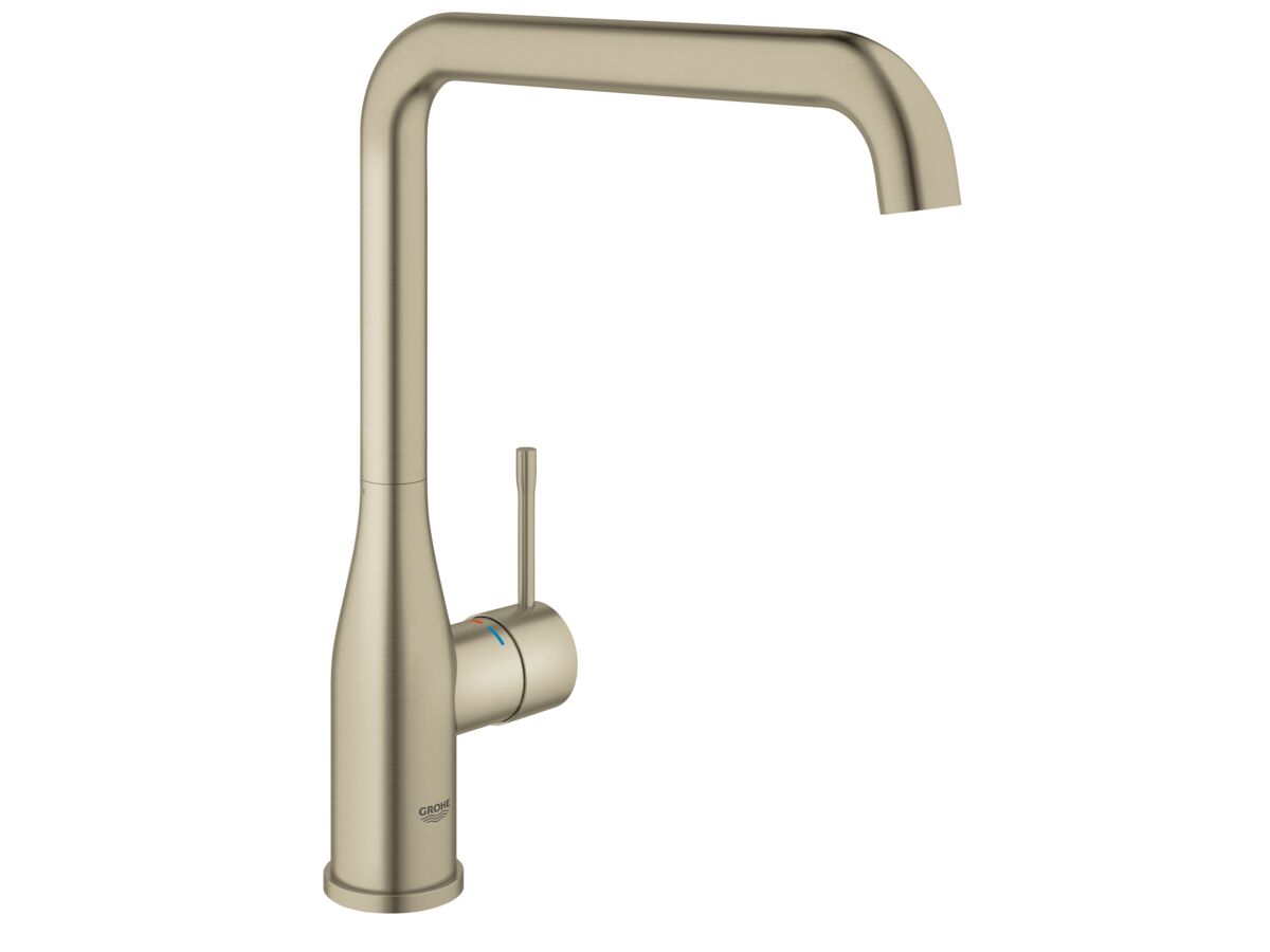 GROHE Essence New Gooseneck Sink Mixer Brushed Nickel (4 Star)