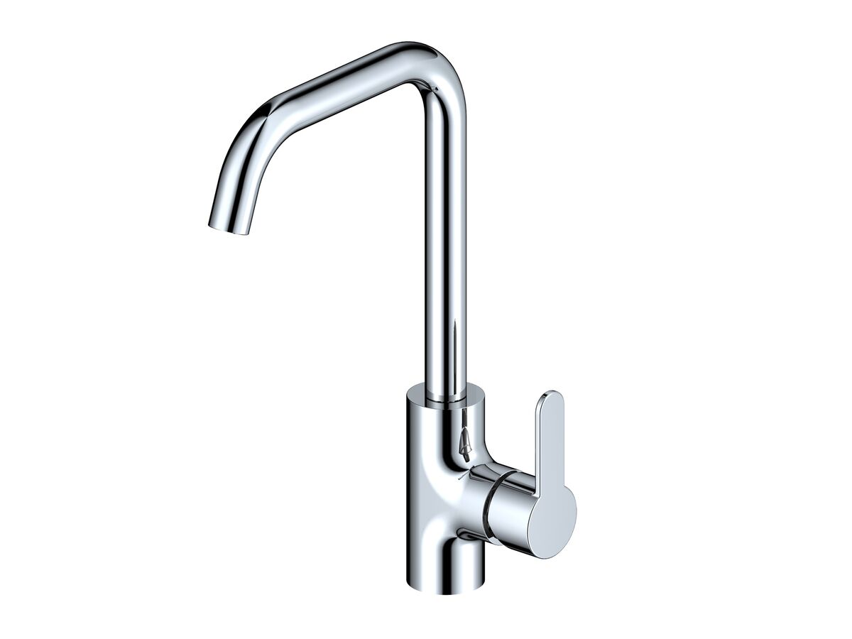 Mizu Soothe Square Gooseneck Sink Mixer Tap Chrome (4 Star)