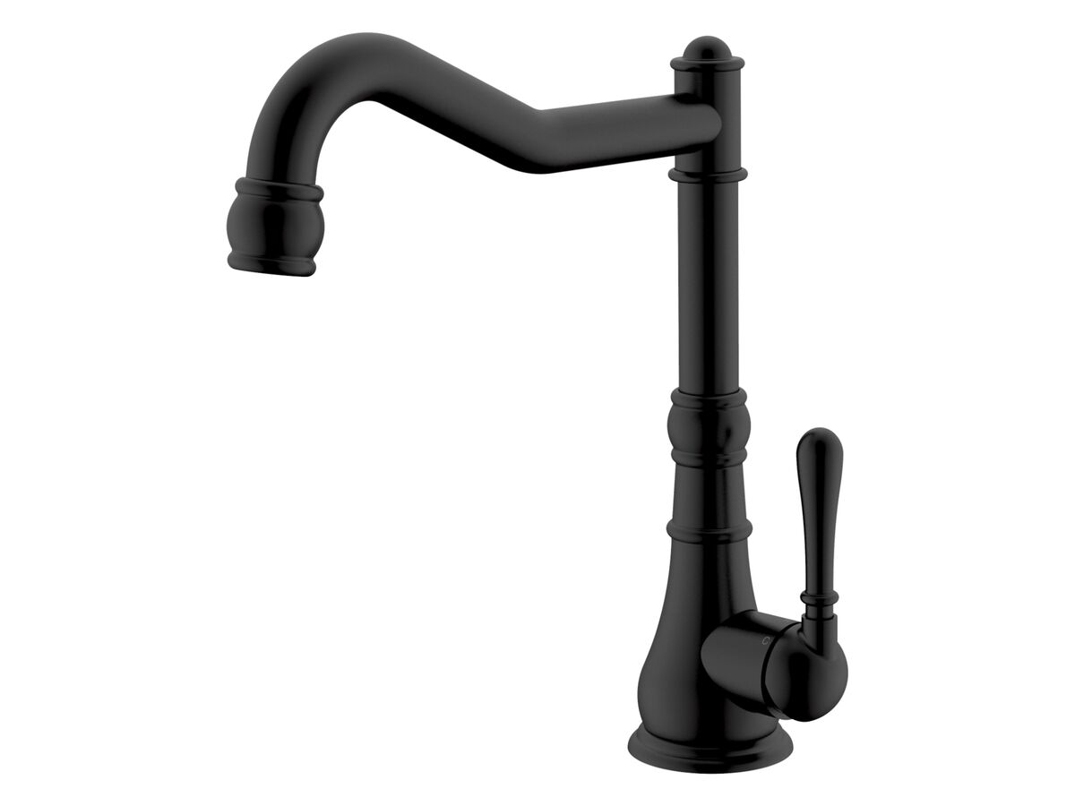 Milli Voir English Sink Mixer Tap Large Matte Black (4 Star)