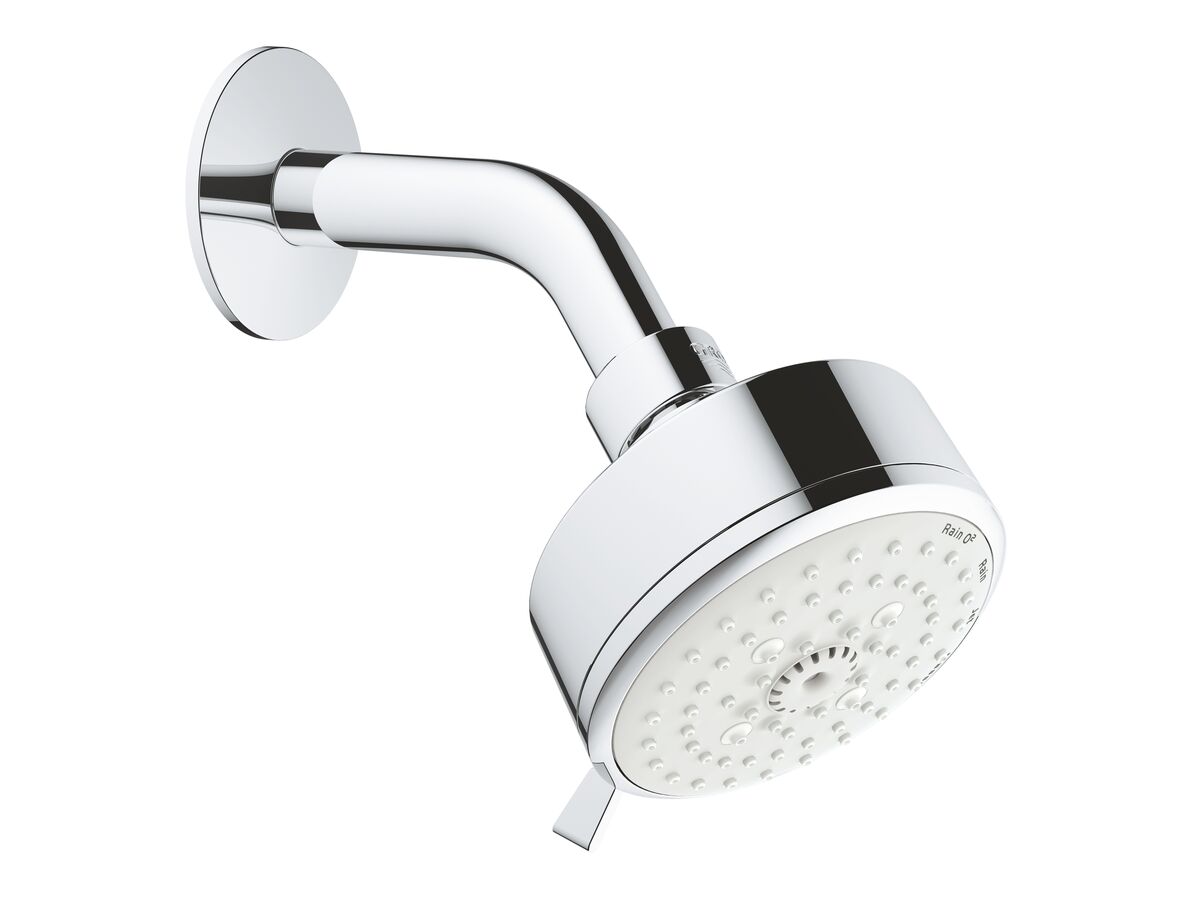 GROHE Tempesta Cosmopolitan 100 Wall Shower with Arm 4 Spray White (4 Star)