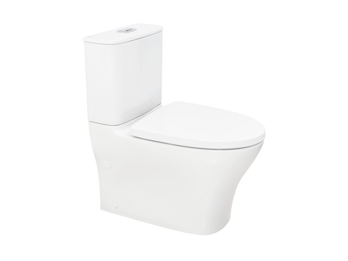 American Standard Signature Hygiene Rim Close Coupled Back to Wall Back Inlet Toilet Suite with Soft Close Quick Release White Seat (4 Star)